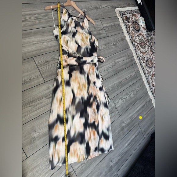 NWT $425 REISS [ 8 US ] Gisele Strappy Back Midi Dress in Smudge Print - Picture 10 of 11